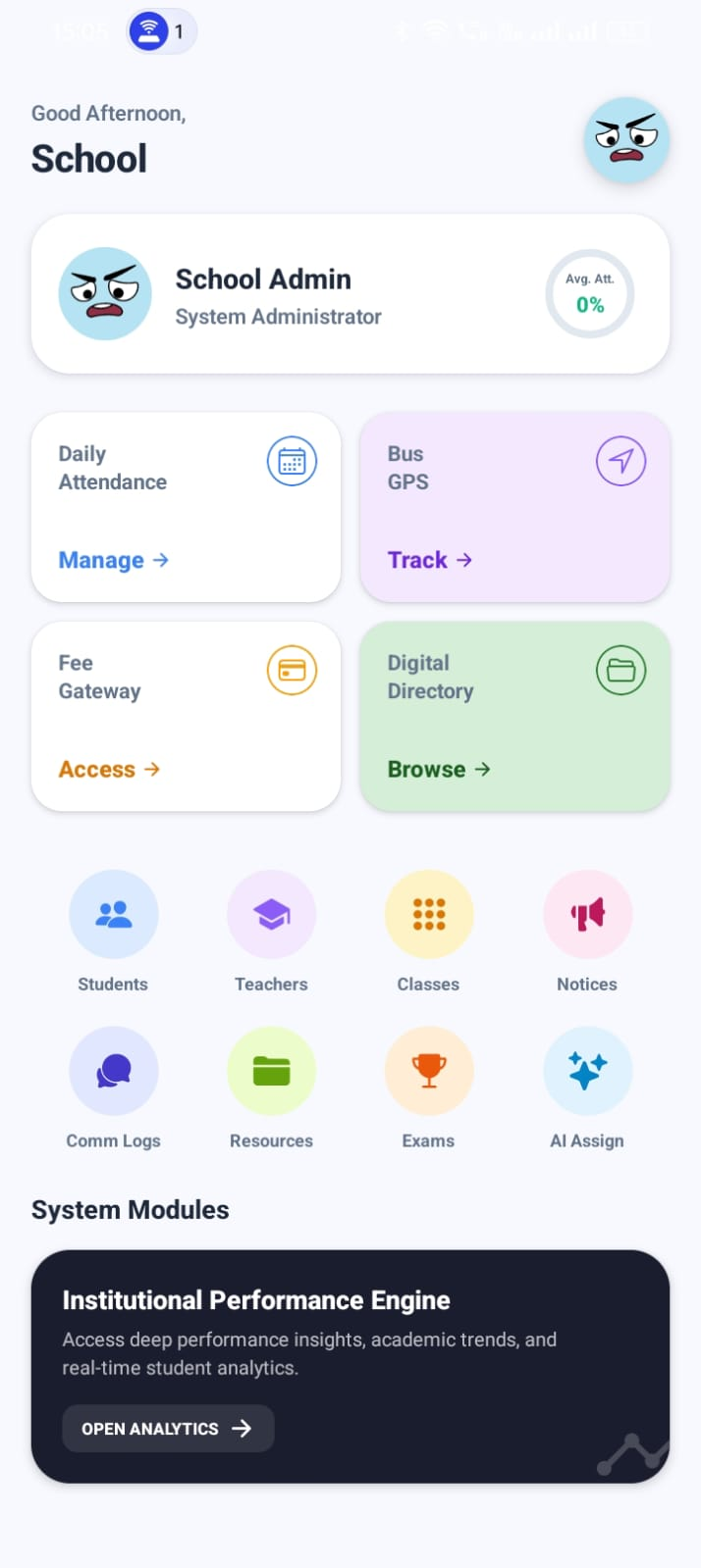 Dashboard Interface